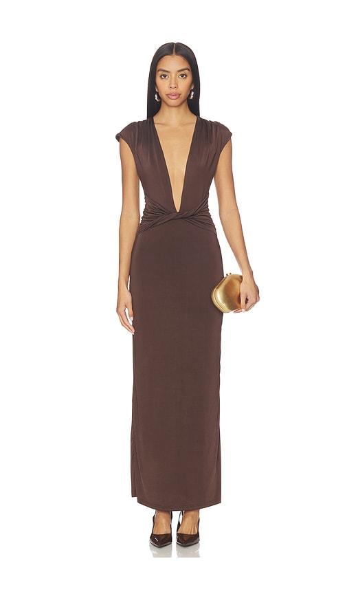 superdown Cataleya Maxi Dress in Brown by SUPERDOWN