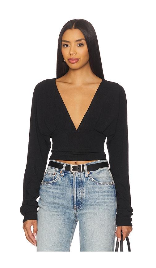 superdown Cece Dolman Sleeve Top In Black in Black by SUPERDOWN