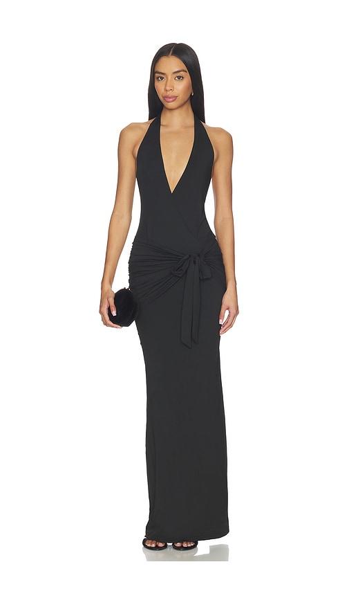 superdown Chloe Halter Maxi Dress in Black by SUPERDOWN