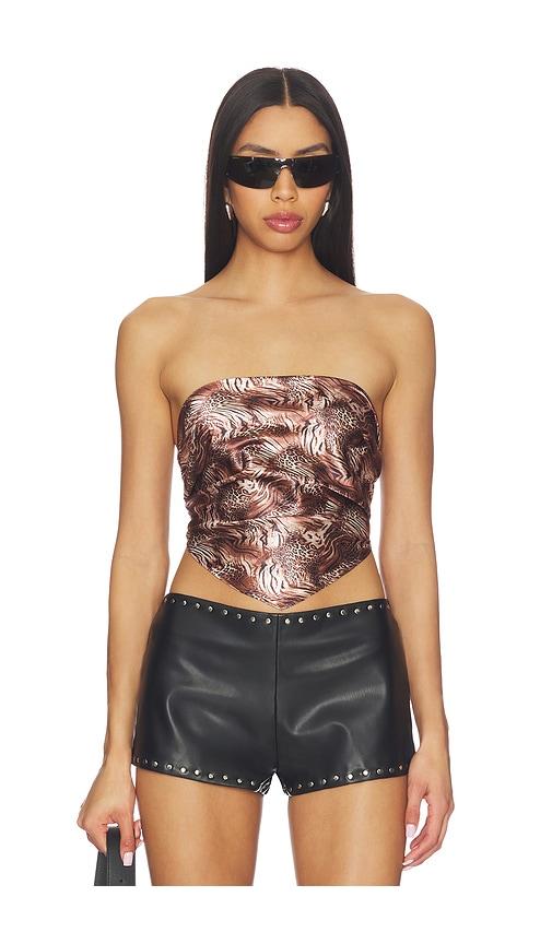 superdown Cosima Top in Brown by SUPERDOWN