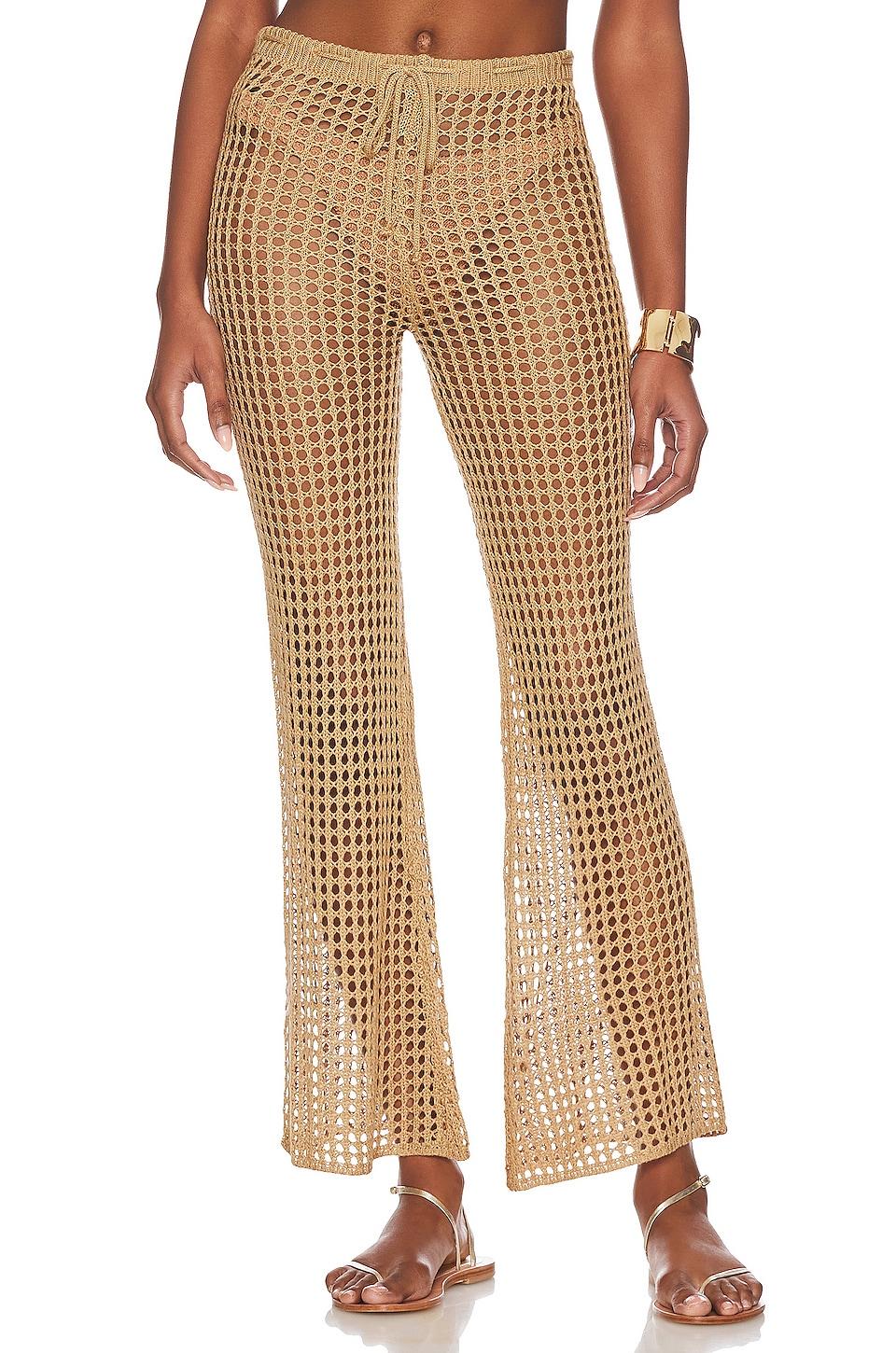 superdown Elektra Crochet Pant in Nude by SUPERDOWN