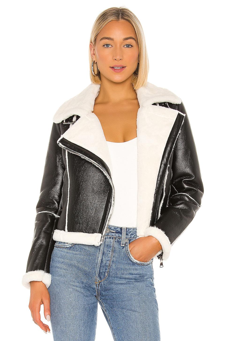 superdown Genna Zip Up Jacket in Black by SUPERDOWN