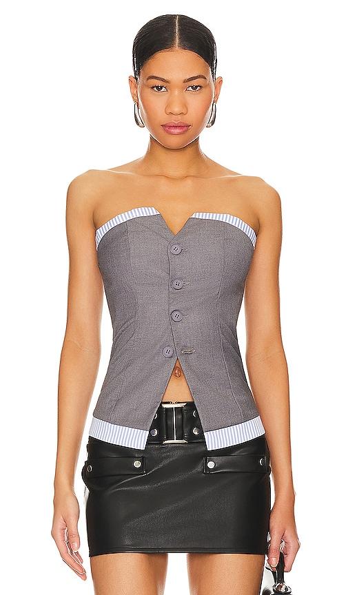 superdown Imogen Top in Grey by SUPERDOWN