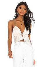 superdown Isla Satin Top in Ivory by SUPERDOWN