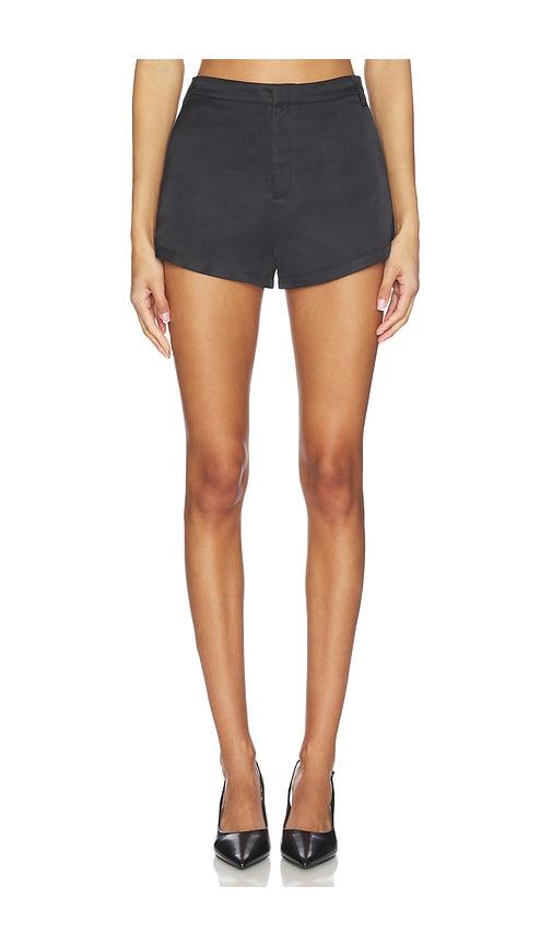 superdown Jacinth Satin Hot Short in Black by SUPERDOWN