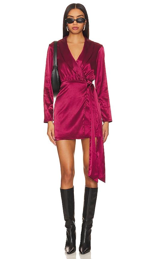 superdown Jennie Mini Dress in Wine by SUPERDOWN