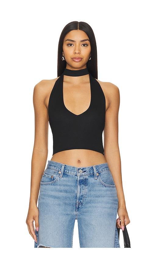 superdown Jessalyn Halter Top in Black by SUPERDOWN