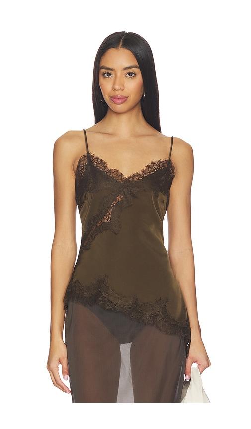 superdown Jett Asymmetrical Top in Brown by SUPERDOWN
