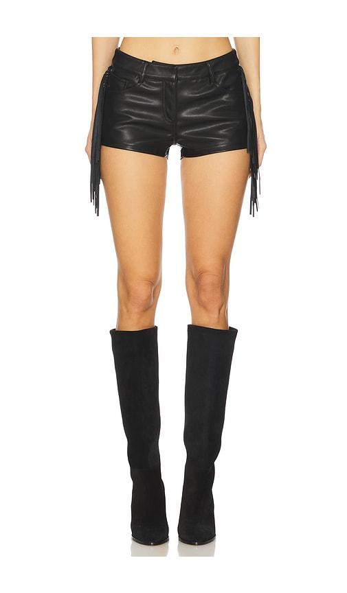 superdown Karina Fringe Short in Black by SUPERDOWN