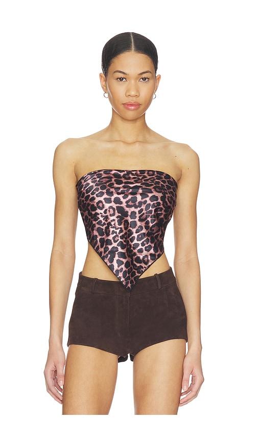 superdown Klara Scarf Top in Pink,Black by SUPERDOWN