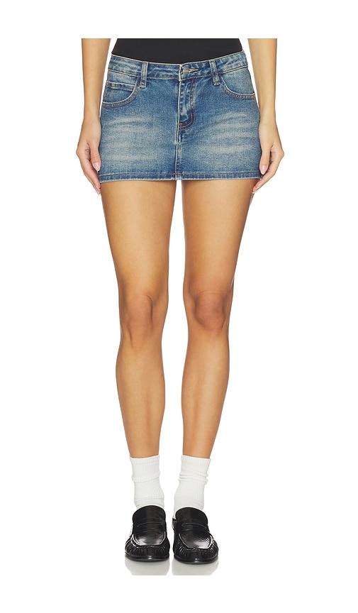 superdown Lathan Denim Mini Skirt in Blue by SUPERDOWN