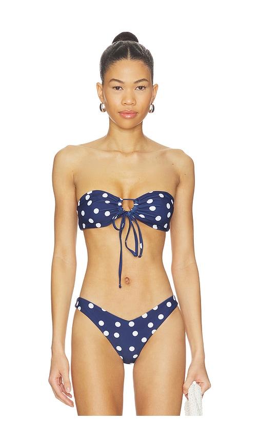 superdown Lucy Bikini Top in Navy,White by SUPERDOWN