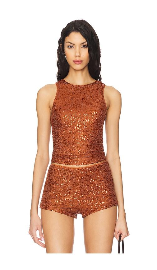 superdown Maja Top in Rust by SUPERDOWN