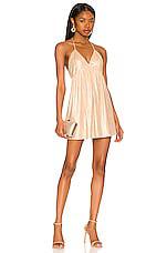 superdown Margo Halter Shift Dress in Metallic Neutral by SUPERDOWN
