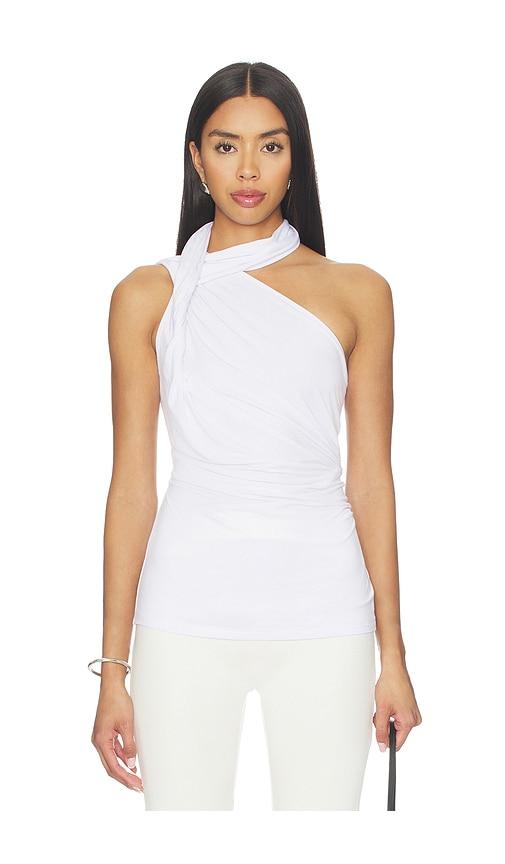 superdown Mariam Drape Top in White by SUPERDOWN
