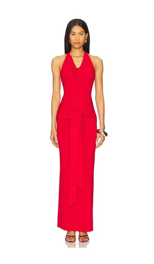 superdown Mariza Halter Maxi Dress in Red by SUPERDOWN