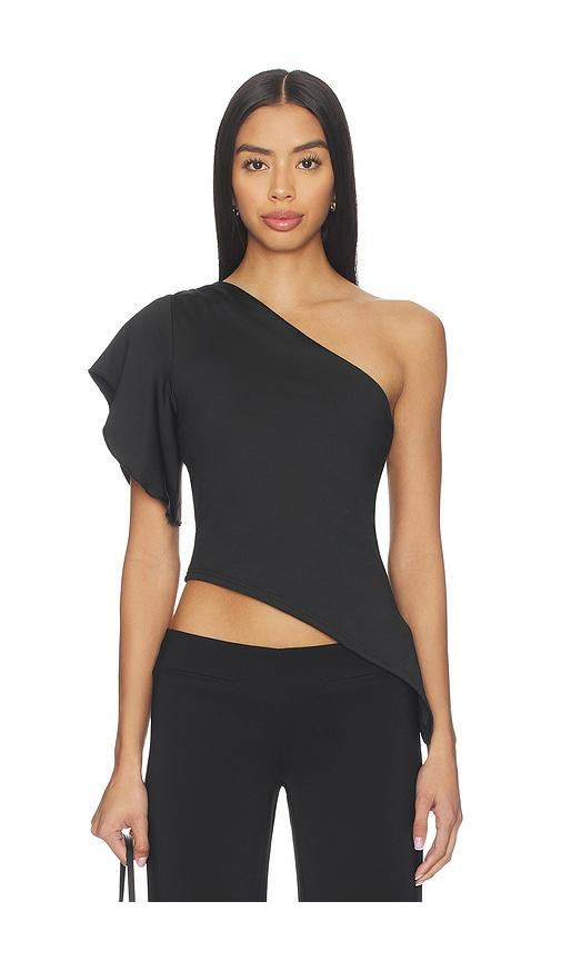 superdown Marlene Asymmetrical Top in Black by SUPERDOWN