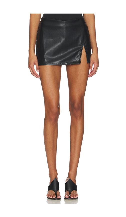 superdown Miley Faux Leather Skort in Black by SUPERDOWN