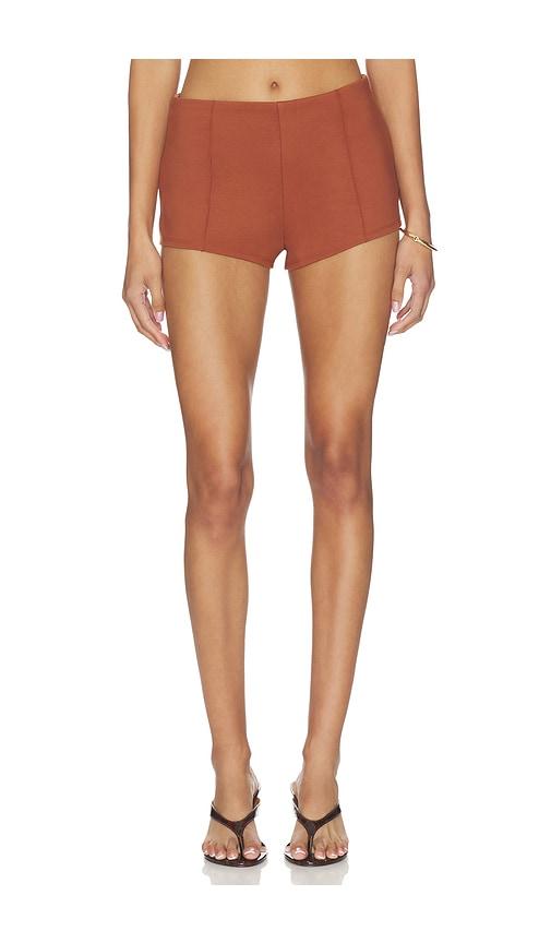 superdown Reese Hot Shorts in Cognac by SUPERDOWN