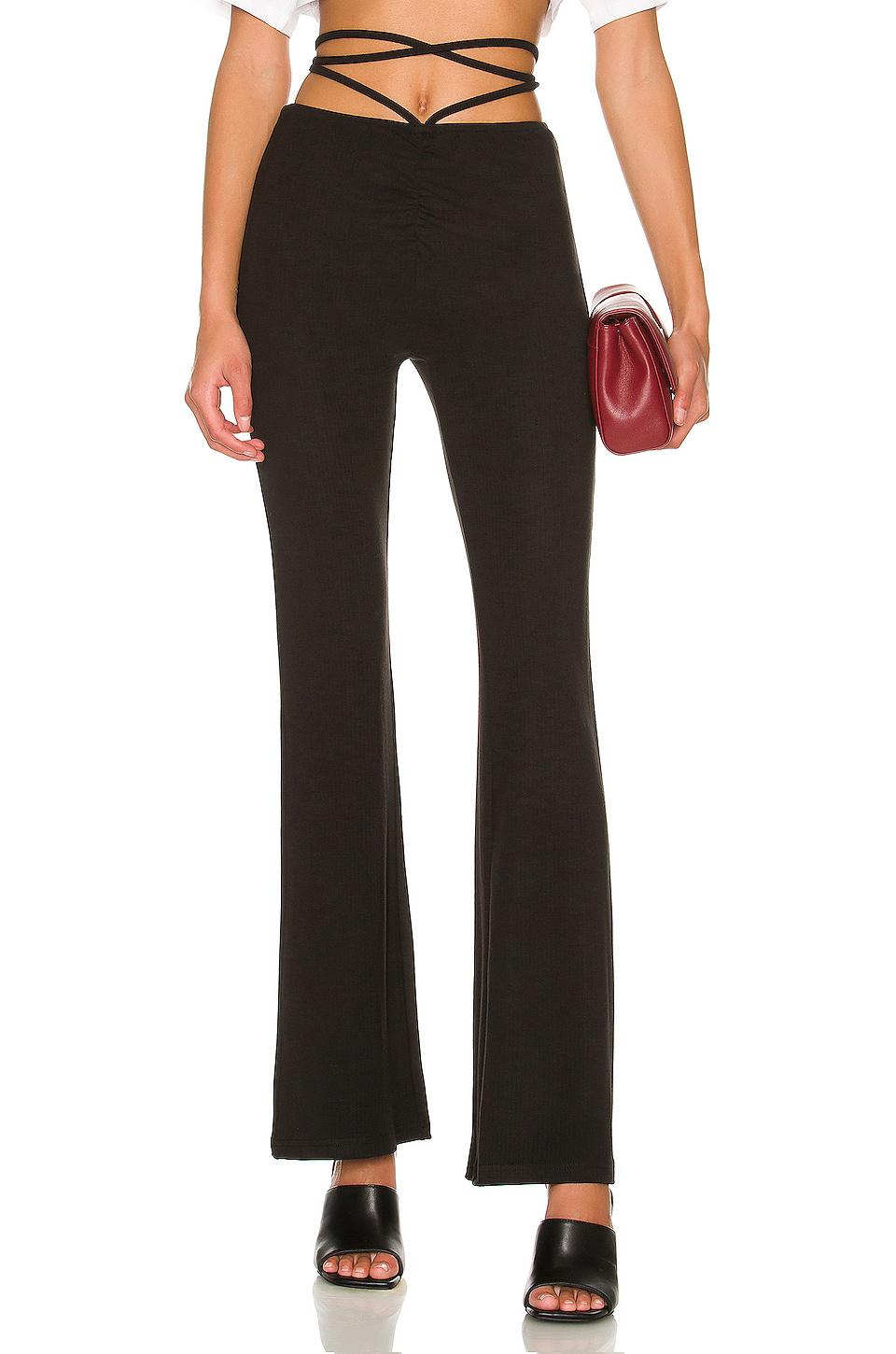 superdown Regan Tie Strap Pant in Black by SUPERDOWN
