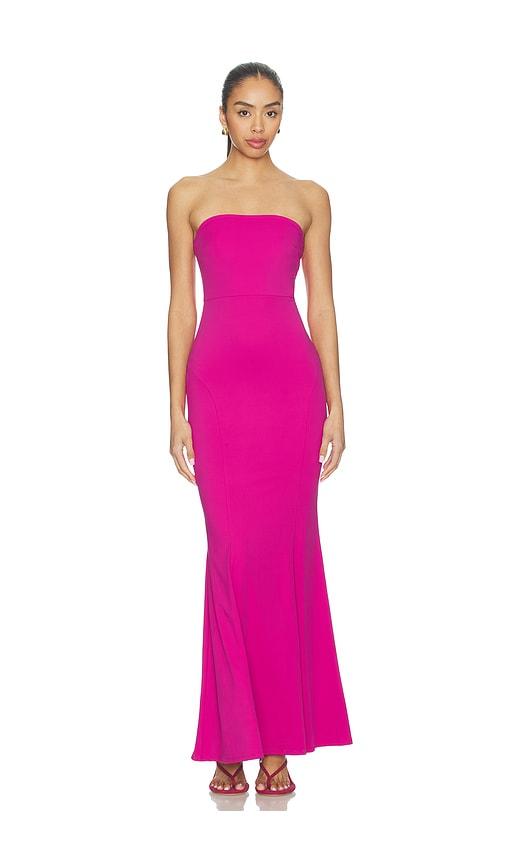 superdown Saphira Strapless Gown in Fuchsia by SUPERDOWN