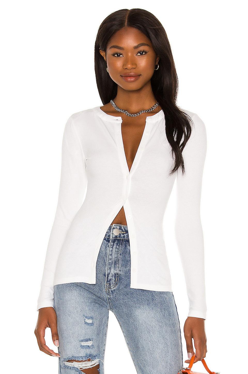 superdown Sasha Button Top in White by SUPERDOWN