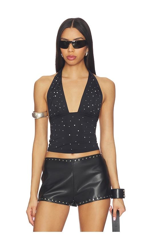 superdown Sheren Studded Top in Black by SUPERDOWN