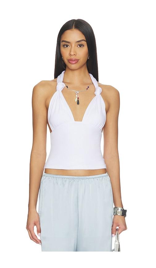 superdown Stevie Halter Top in White by SUPERDOWN
