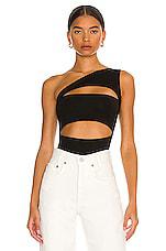 superdown Tori Cut Out Bodysuit in Black by SUPERDOWN