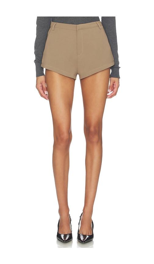 superdown x Ivana Ramirez Jacinth Hot Short in Taupe by SUPERDOWN