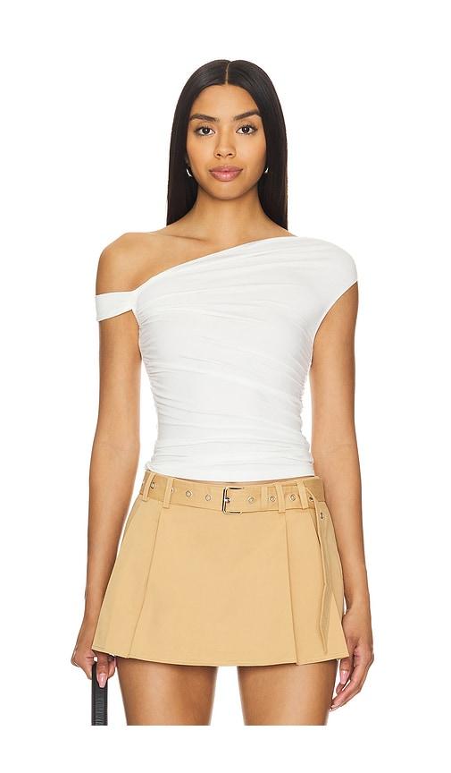 superdown x Maggie MacDonald Moxie Top in White by SUPERDOWN