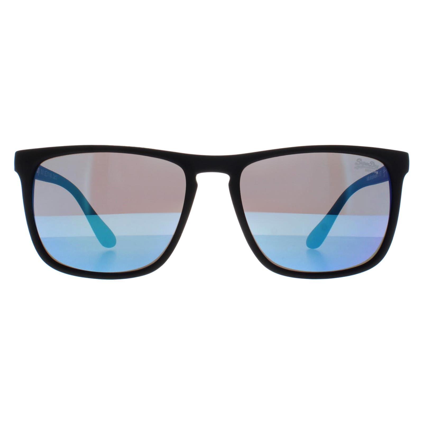 Rectangle Rubberised Black and Blue Violet Blue Mirror Shockwave by SUPERDRY