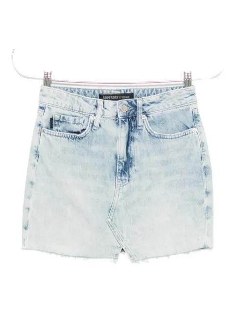 frayed-hem skirt by SUPERDRY