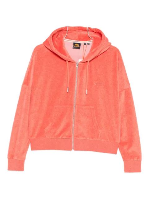 logo-embroidered zip-up hoodie by SUPERDRY