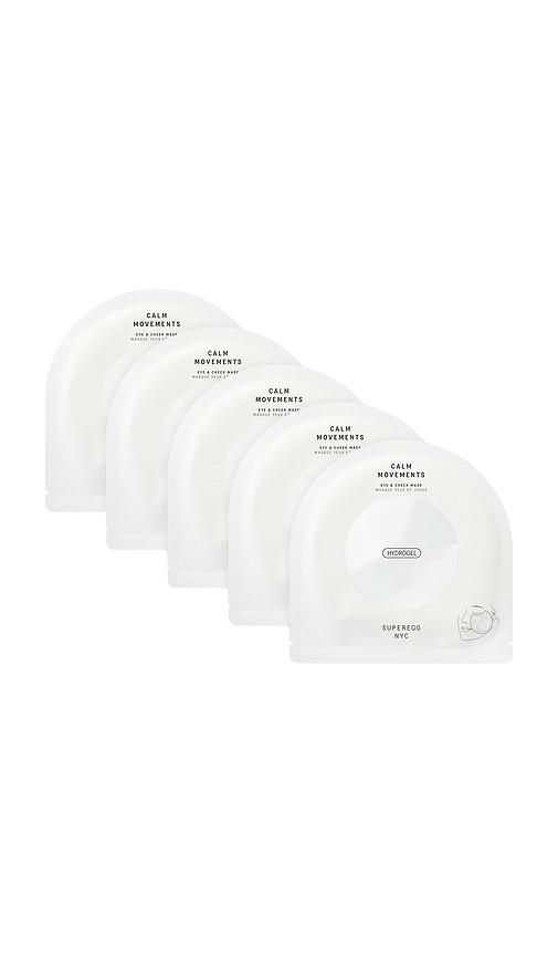 Superegg Calm Movements Eye & Cheek Mask Pack Of 5 in Beauty by SUPEREGG