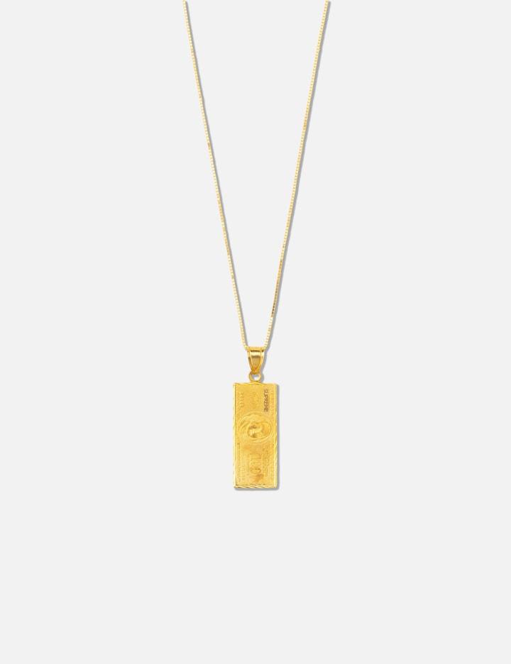 100 Dollar Bill Gold Pendant by SUPREME