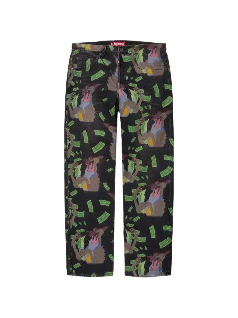 All Dogs Go To Heaven printed jeans by SUPREME