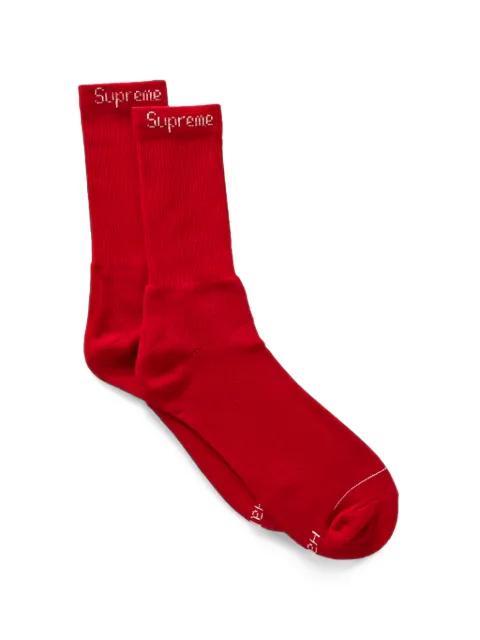 Hanes logo-print socks (set of four) by SUPREME