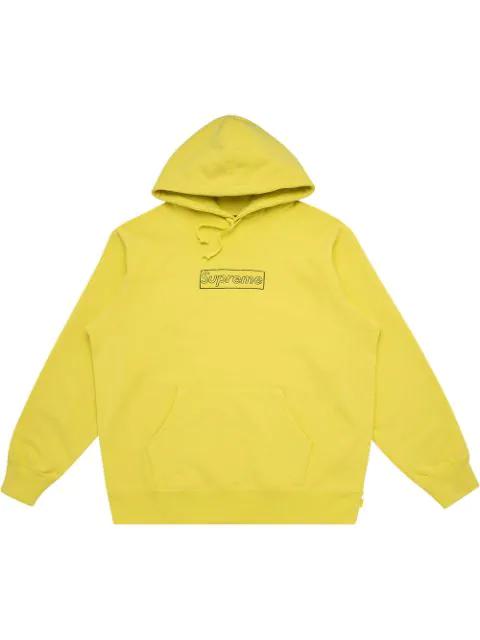 Kaws Chalk Logo drawstring hoodie by SUPREME