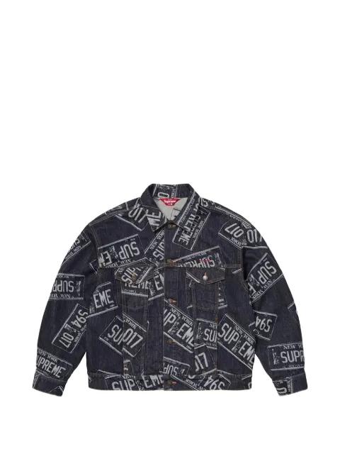 License Plate denim jacket by SUPREME