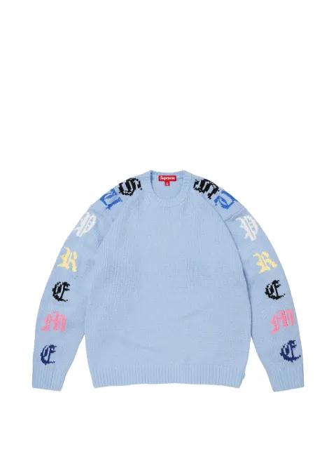 Old English intarsia-knit sweater by SUPREME
