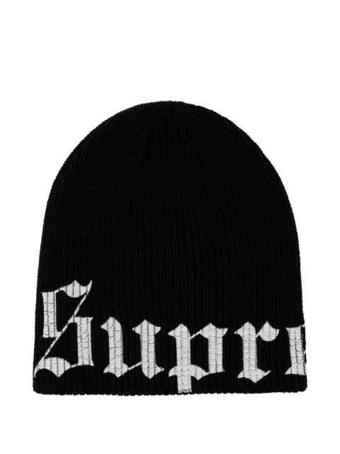 Old English-logo beanie hat by SUPREME