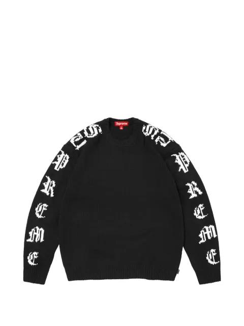Old English logo-detail sweater by SUPREME
