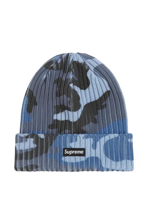 Overdyed camouflage-print beanie hat by SUPREME