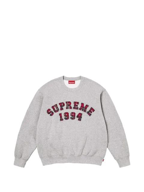 Plaid Arc appliqué sweater by SUPREME