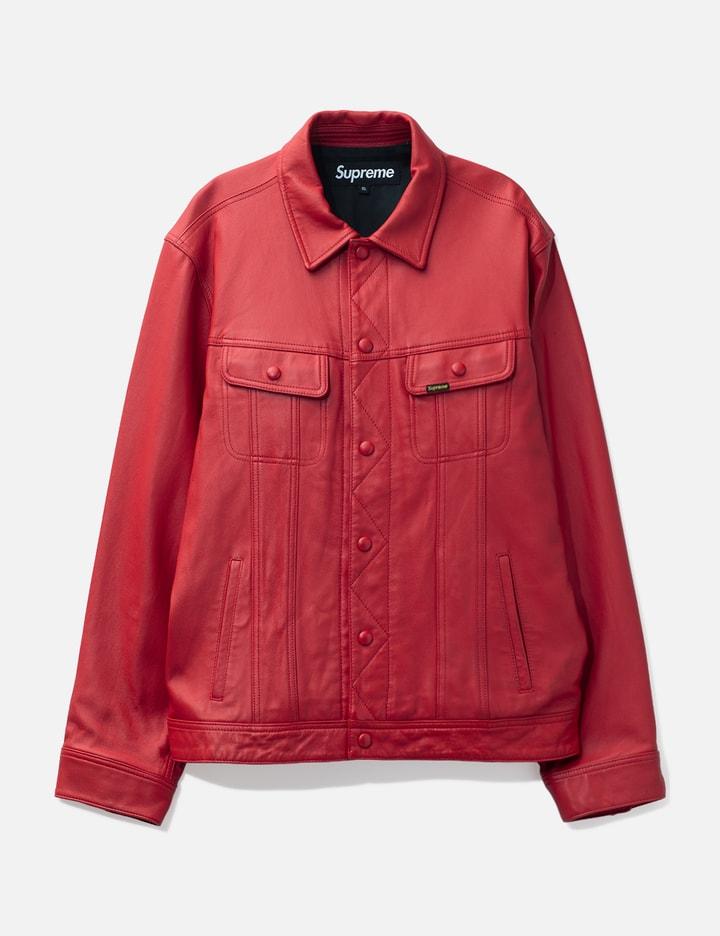 Red Leather Jacket by SUPREME