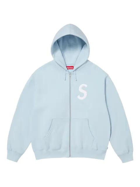 S logo zip-up hoodie by SUPREME
