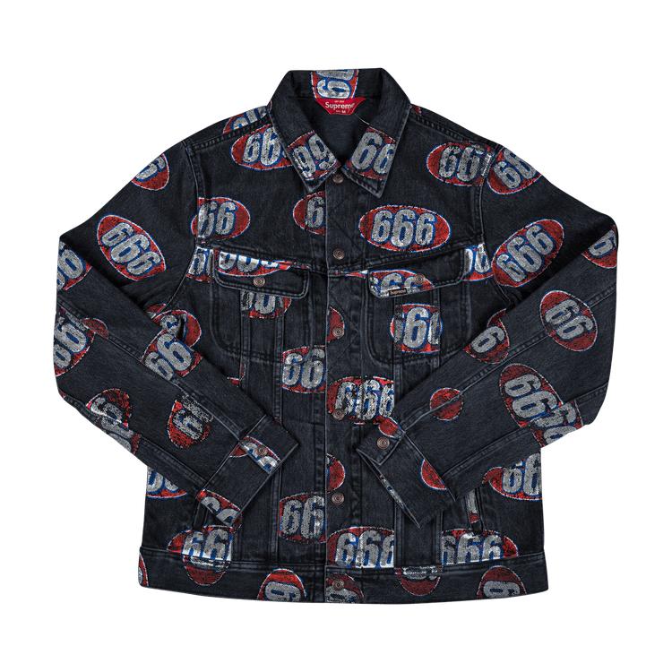 Supreme 666 Denim Trucker Jacket 'Black' by SUPREME