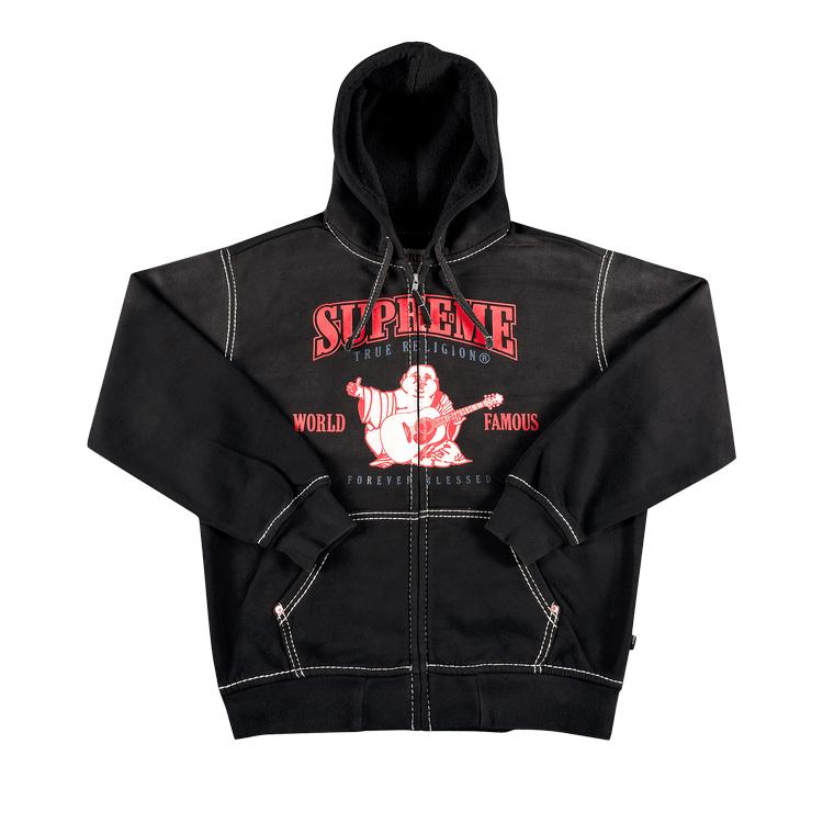 Supreme x True Religion Zip Up Hooded Sweatshirt 'Black' by SUPREME Supreme x True Religion Zip Up Hooded Sweatshirt 'Black' by SUPREME