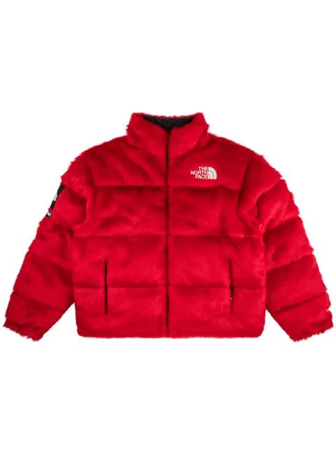 TNF faux-fur Nuptse jacket by SUPREME